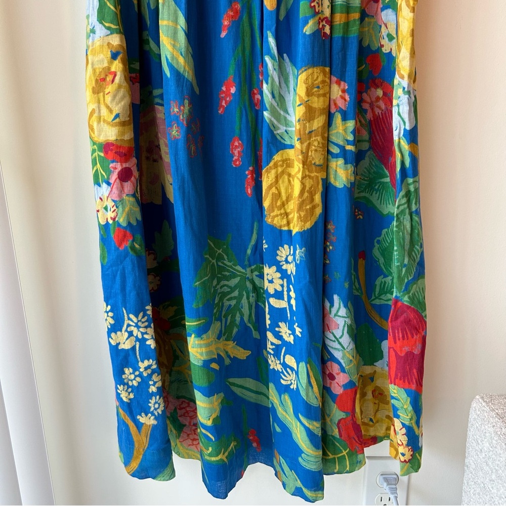 MOTHER The Screeching Cotton Halter Midi Dress in The Big Floral Print - Picture 11 of 13